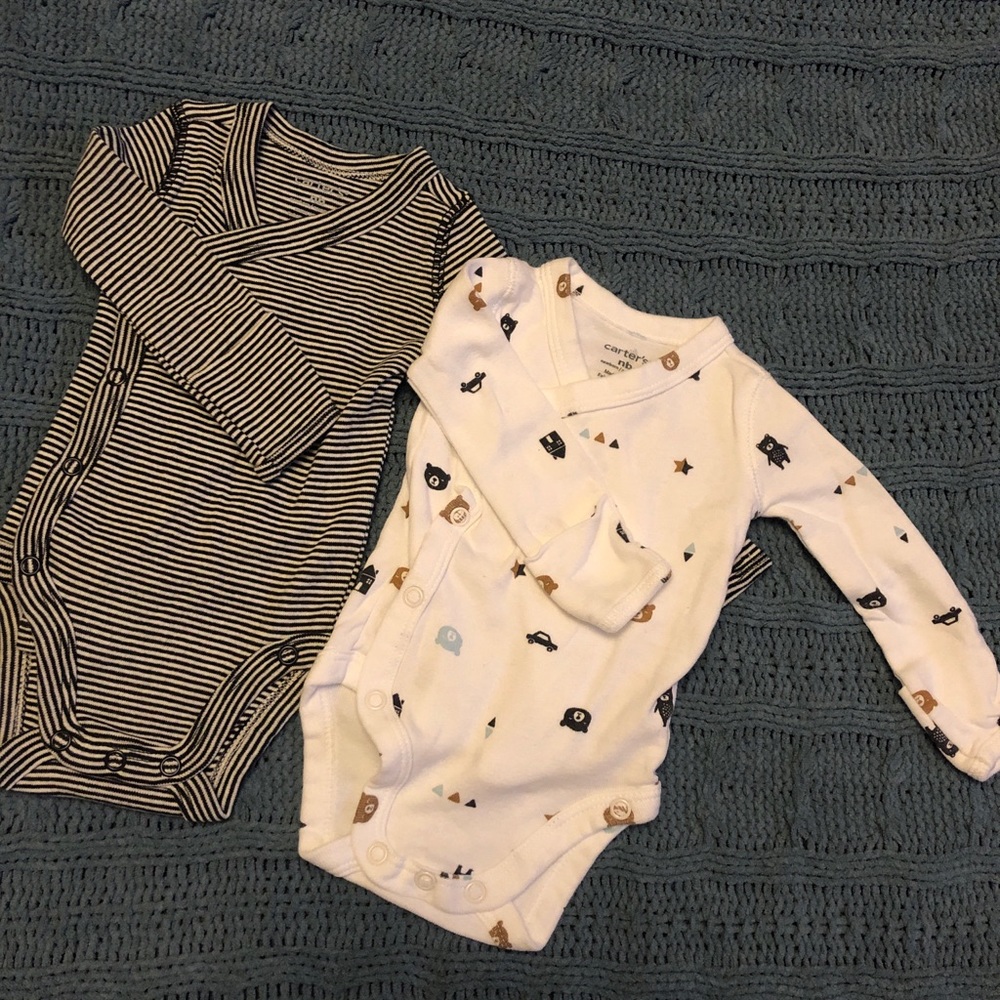 Newborn long sleeve carters onesies